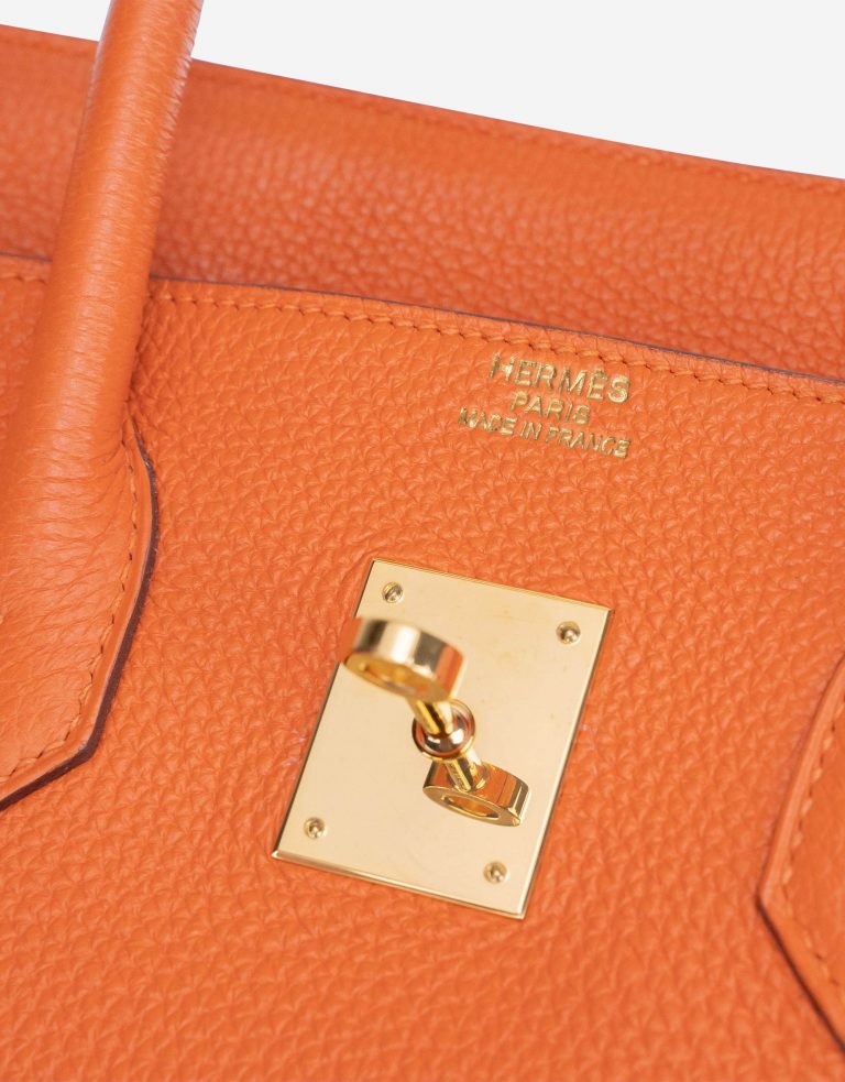 Pre-owned Hermès bag Birkin 35 Togo Orange H Orange | Sell your designer bag on Saclab.com