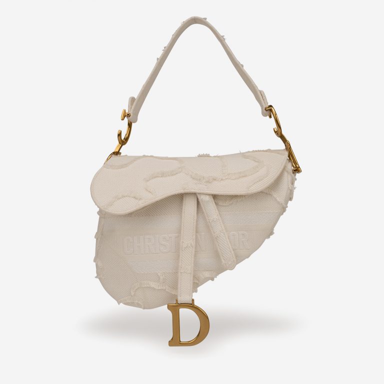 Pre-owned Dior bag Saddle Medium Camouflage White White | Sell your designer bag on Saclab.com