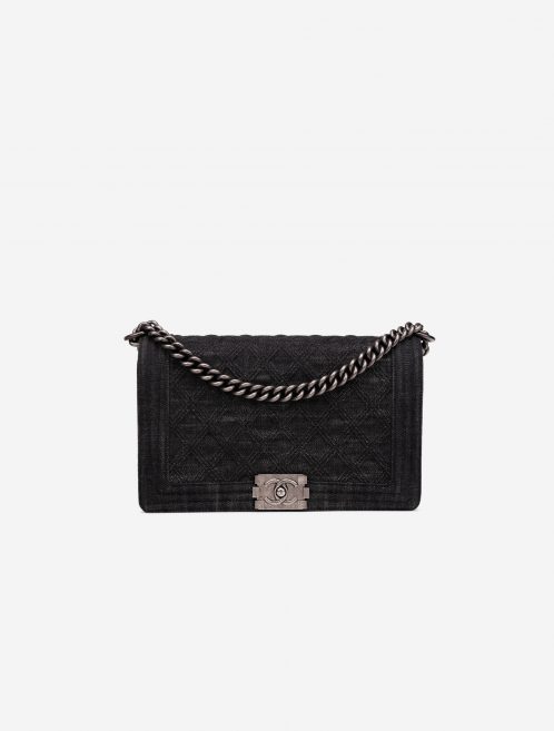Chanel Boy Medium Denim Dark Blue / Gray