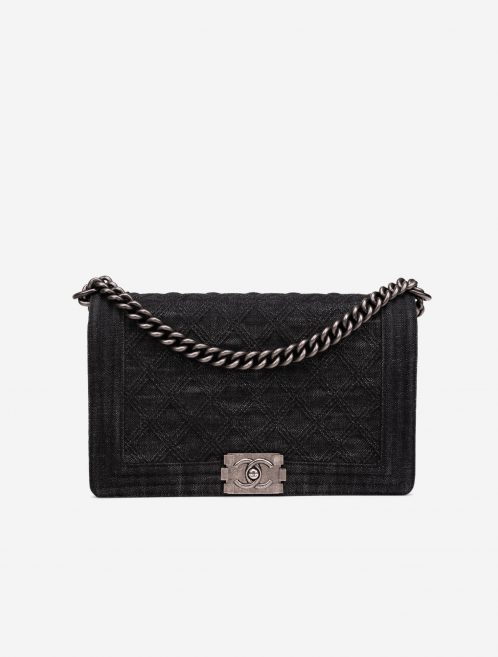 Chanel Boy Medium Denim Dark Blue / Gray