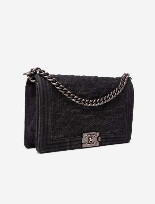 Chanel Boy Medium Denim Dark Blue / Gray
