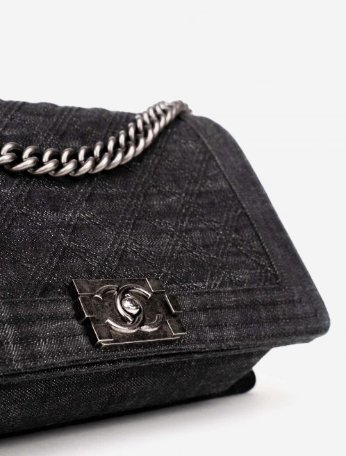 Chanel Boy Medium Denim Dark Blue / Gray