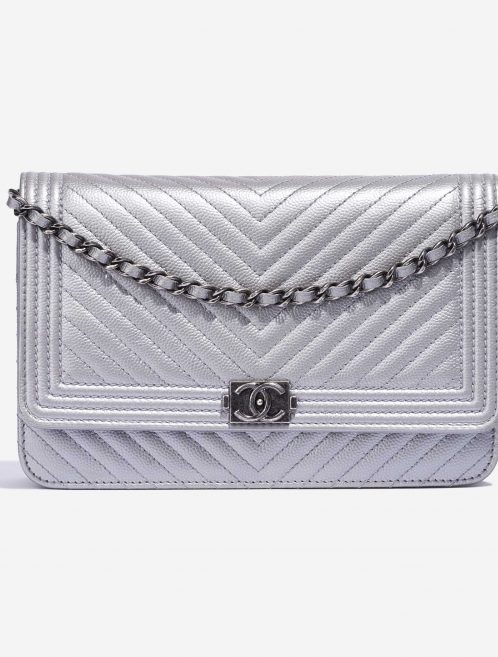 Chanel Boy WOC Caviar Silver
