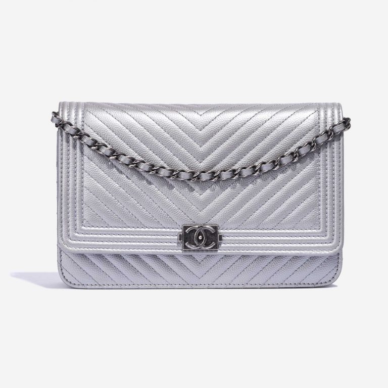 Chanel Boy WOC Caviar Silver