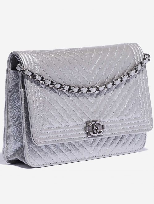 Chanel Boy WOC Caviar Silver