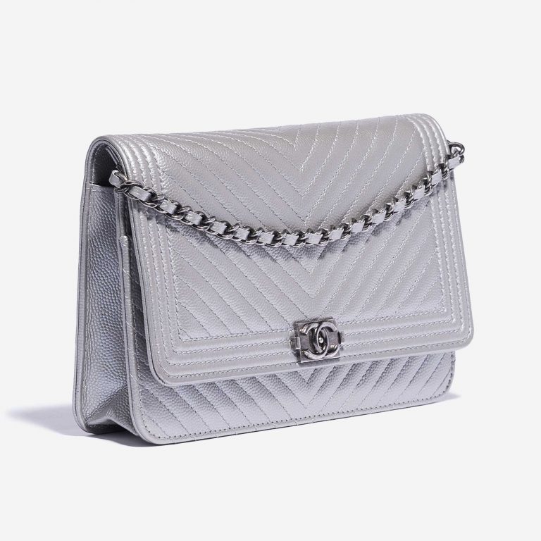 Chanel Boy WOC Caviar Silver