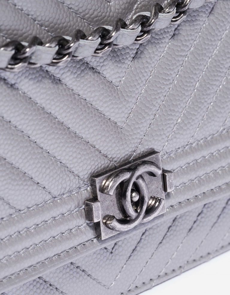 Chanel Boy WOC Caviar Silver