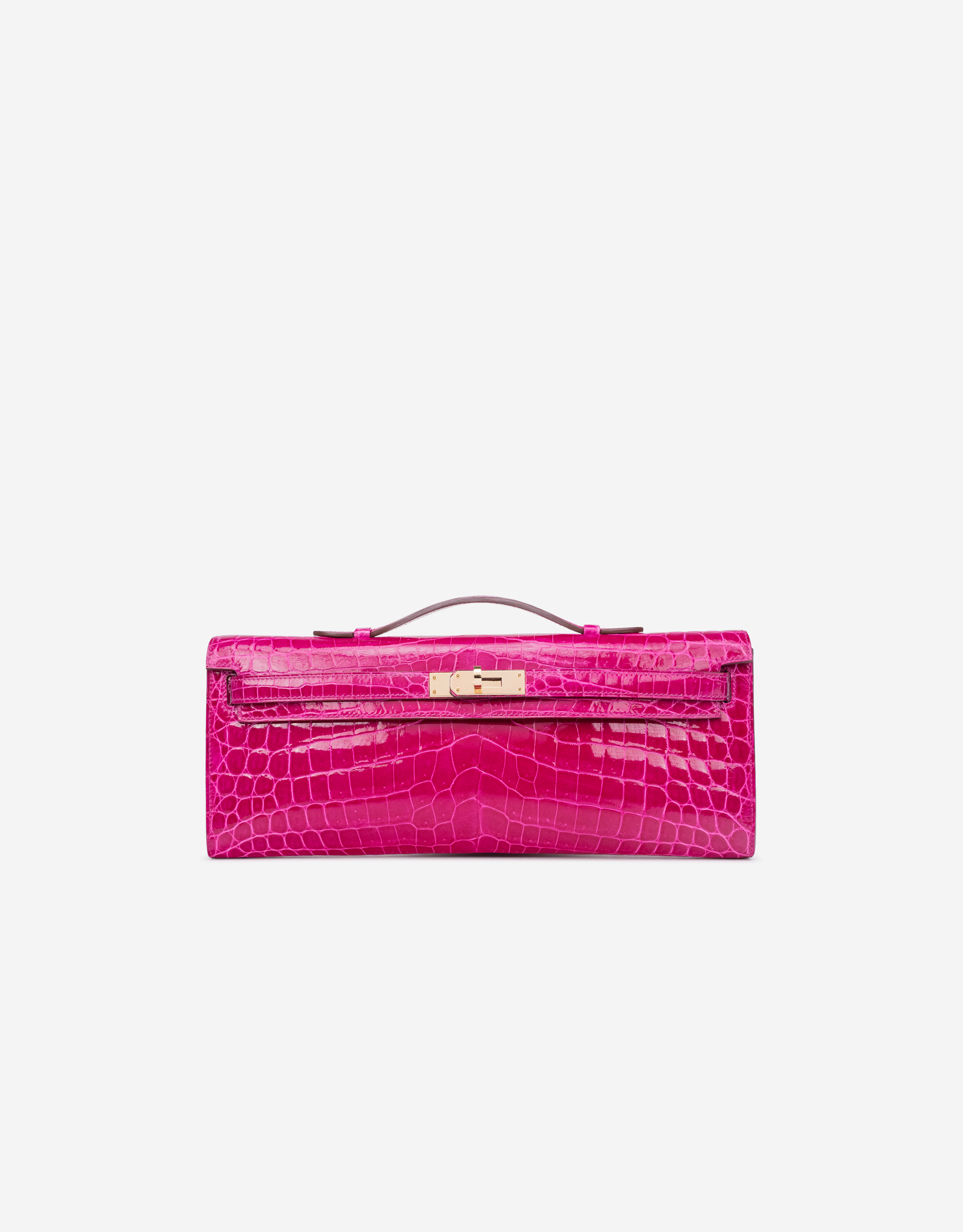 Hermès Kelly Cut Clutch Niloticus Crocodile Rose