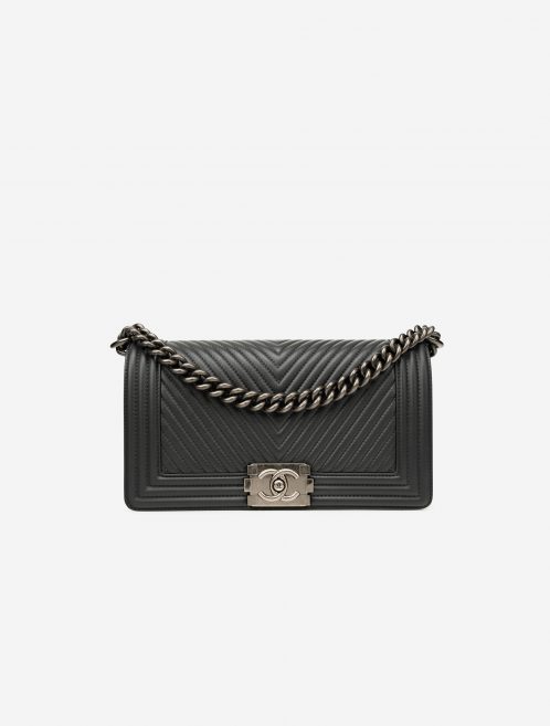 Chanel Boy Medium Lamb Traffic Grey