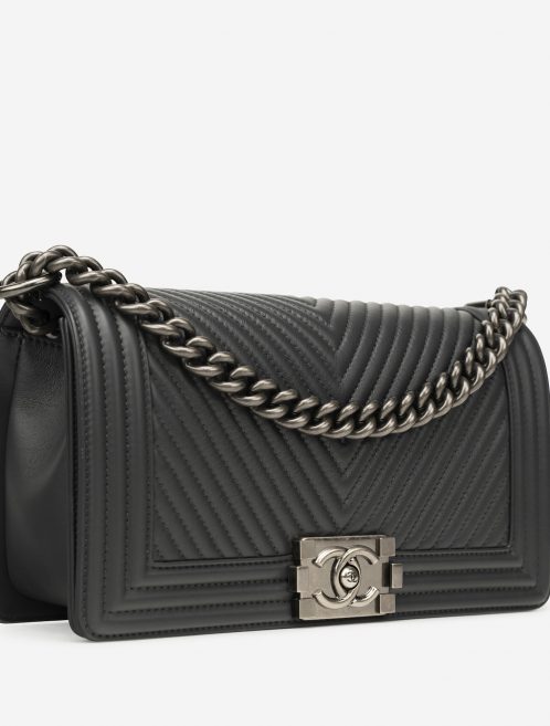 Chanel Boy Medium Lamb Traffic Grey