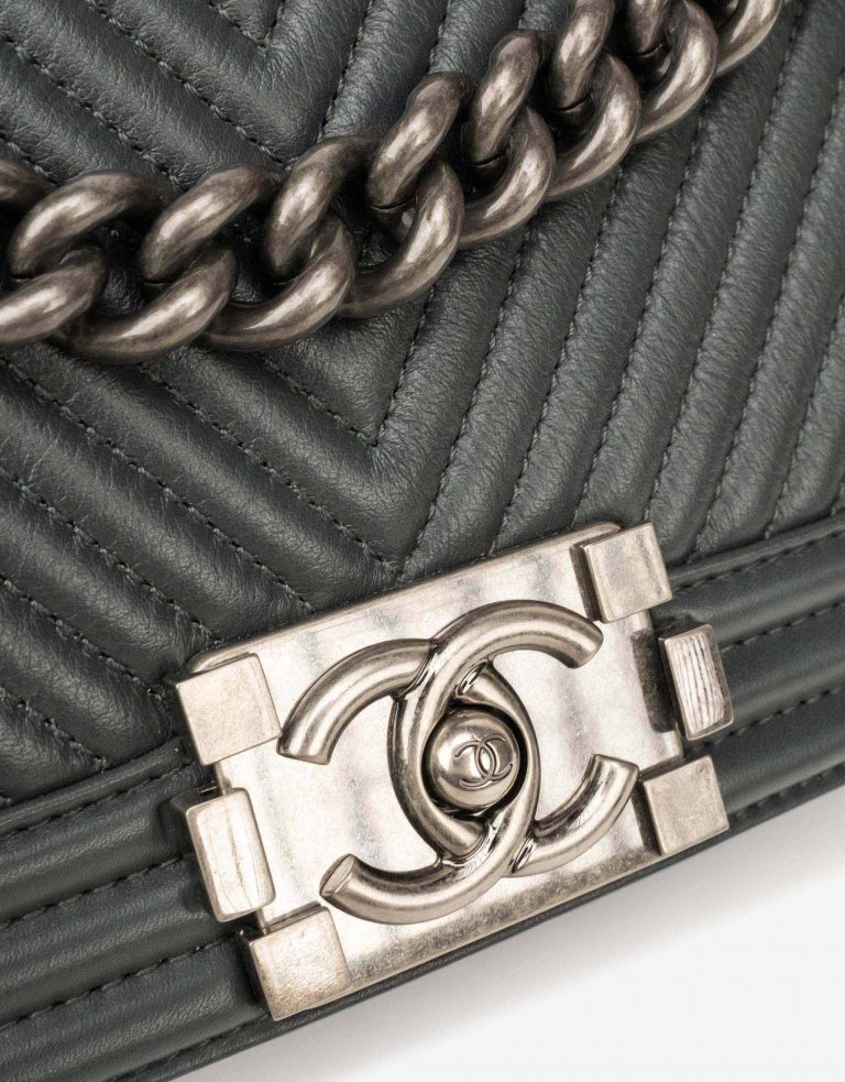 Chanel Boy Medium Lamb Traffic Grey