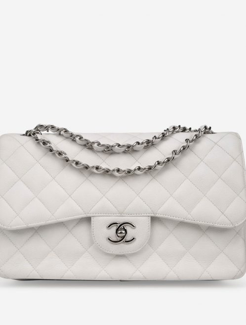 Chanel Timeless Jumbo Caviar White