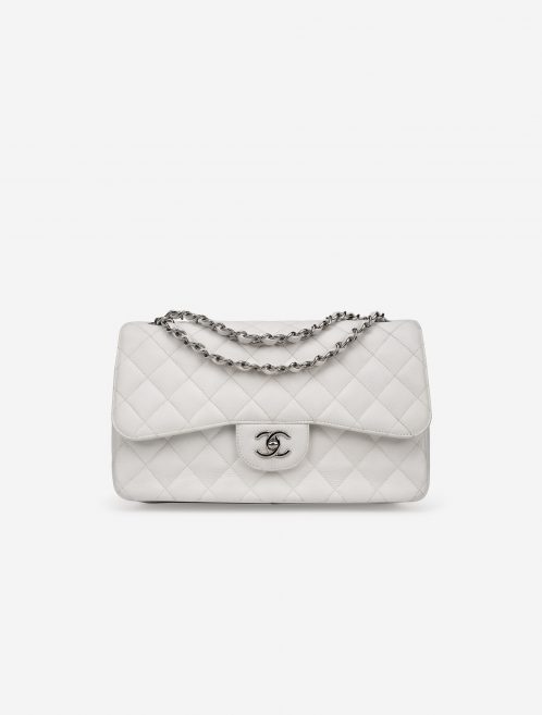Chanel Timeless Jumbo Caviar White