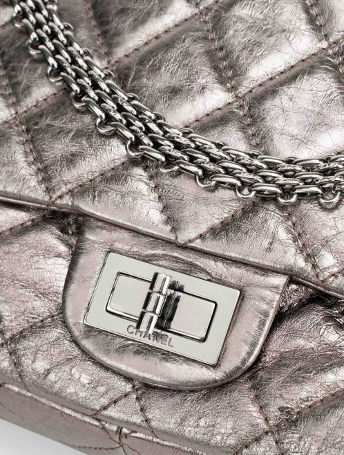 Chanel 2.55 227 Lamb Silver