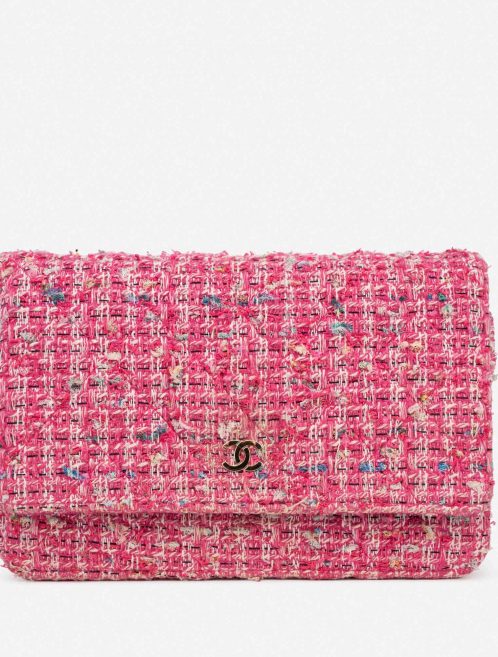 Pre-owned Chanel bag Timeless WOC Tweed Pink Multicolour, Pink | Sell your designer bag on Saclab.com