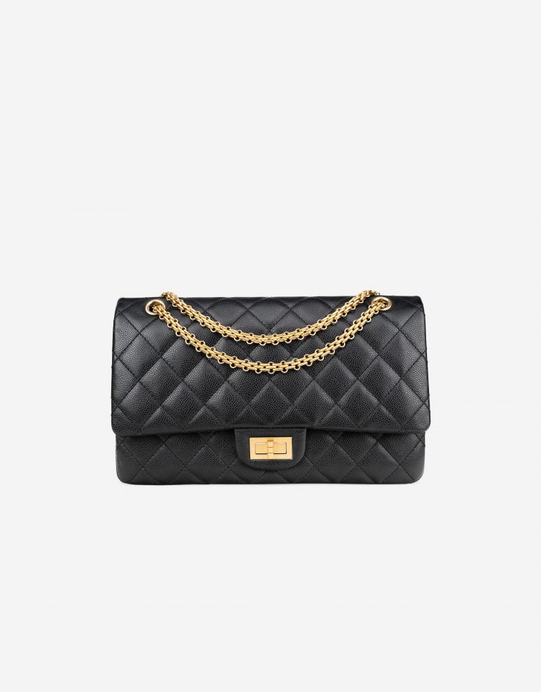 Chanel 2.55 227 Caviar Black