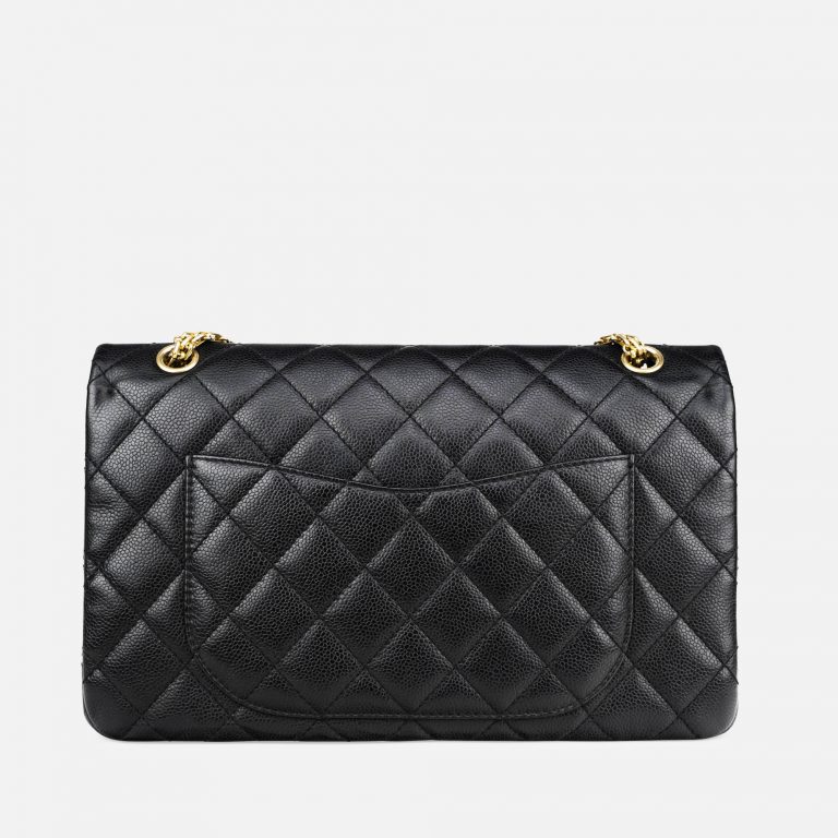 Chanel 2.55 227 Caviar Black