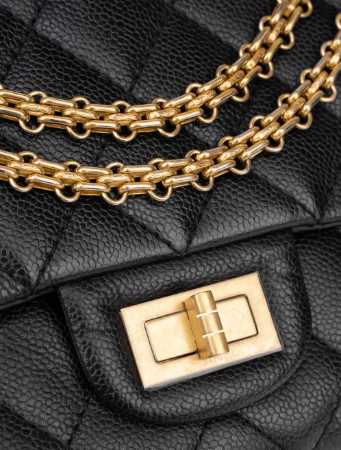 Chanel 2.55 227 Caviar Black