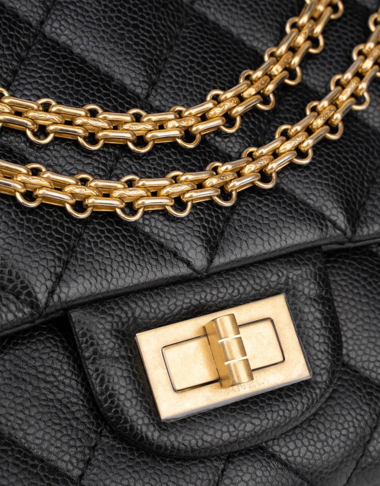 Chanel 2.55 227 Caviar Black