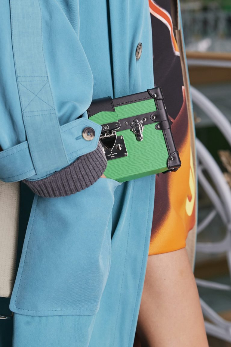 Louis Vuitton green clutch bag SS21