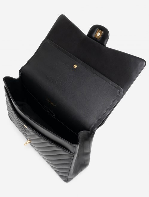 Chanel Timeless Maxi Lamb Chevron Black