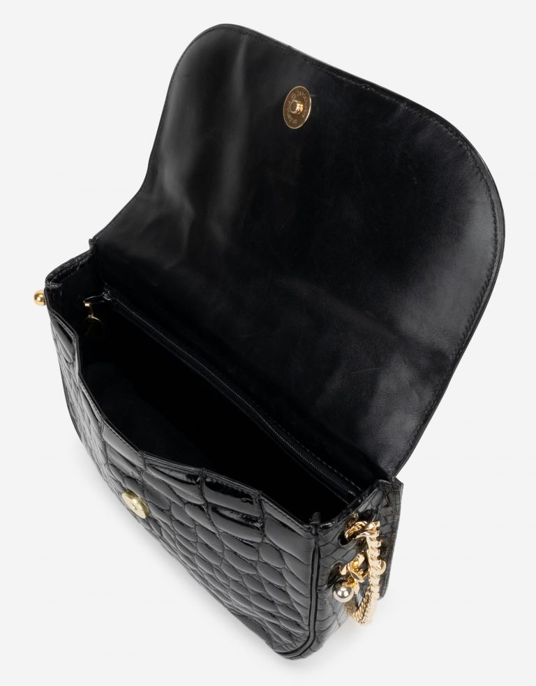 Dior Shoulder Bag Small Crocodile Black