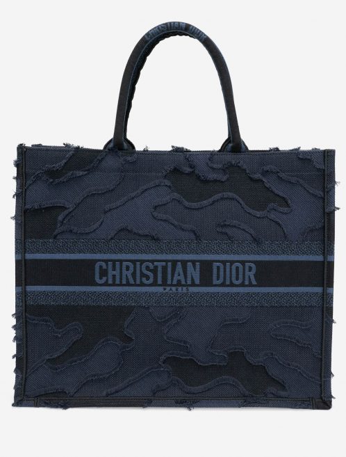 Pre-owned Dior bag Book Tote Large Camouflage Embroidery Blue Blue | Sell your designer bag on Saclab.com
