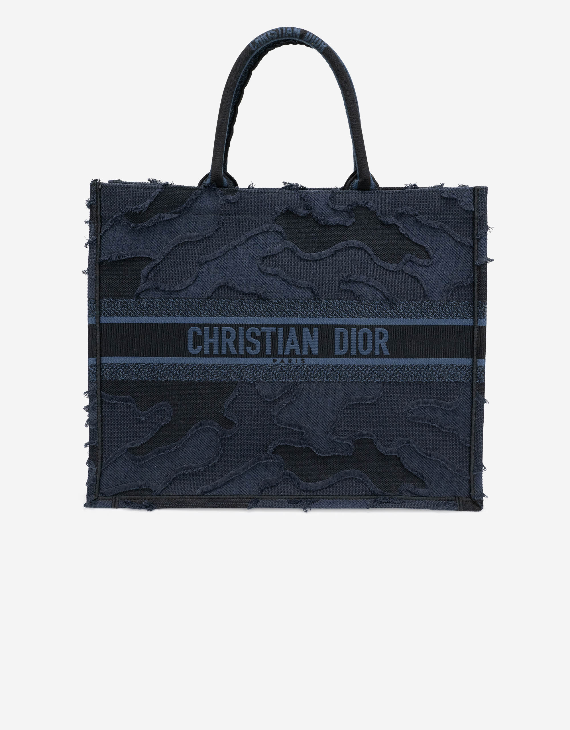 CHRISTIAN DIOR エコバッグ ネイビー Dior Book Tote Large Camouflage Embroidery Blue | SACLÀB