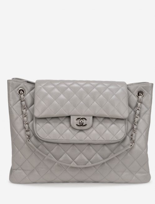 Pre-owned Chanel bag Timeless Shopper Caviar Grey | Sell your designer bag on Saclab.com
