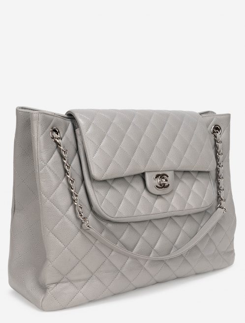 Pre-owned Chanel bag Timeless Shopper Caviar Grey | Sell your designer bag on Saclab.com