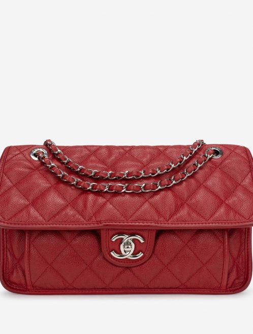 Pre-owned Chanel bag Timeless French Riviera Jumbo Caviar Red Red | Sell your designer bag on Saclab.com