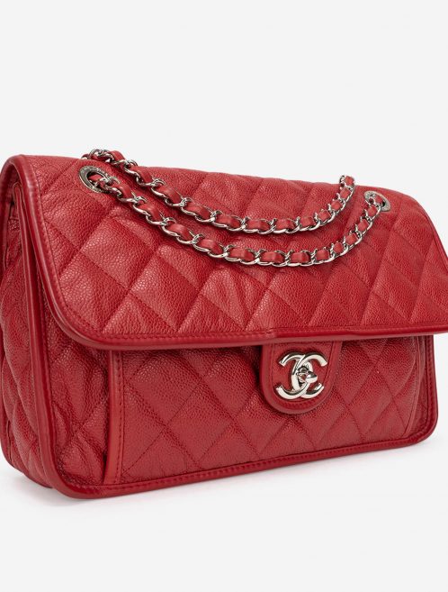 Pre-owned Chanel bag Timeless French Riviera Jumbo Caviar Red Red | Sell your designer bag on Saclab.com