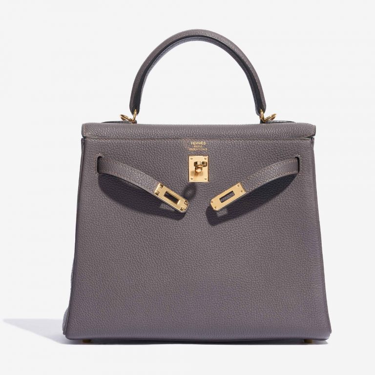 Hermès Kelly 25 Togo Etain Front Open