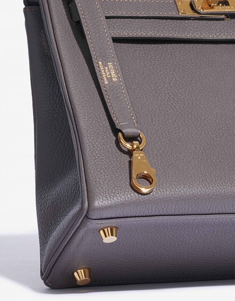 Hermès Kelly 25 Togo Etain Metal Feet