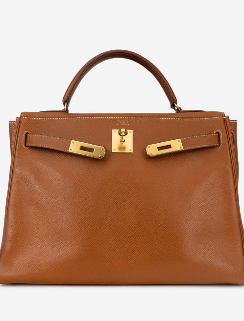 Pre-owned Hermès bag Kelly 32 Courchevel Gold Gold | Sell your designer bag on Saclab.com