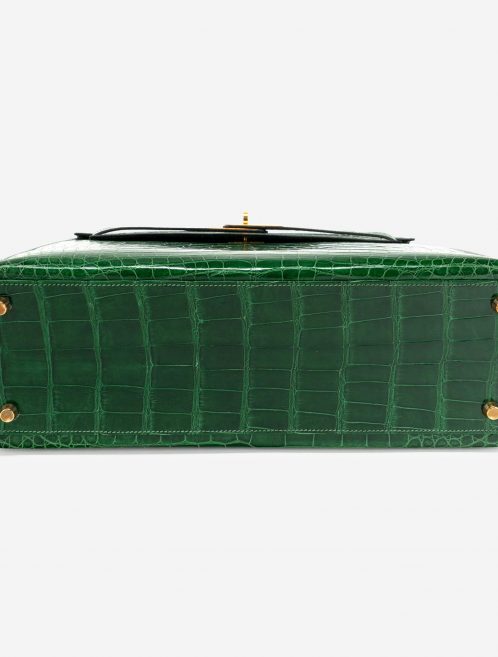 Pre-owned Hermès bag Kelly 32 Alligator Vert Emerald Green | Sell your designer bag on Saclab.com