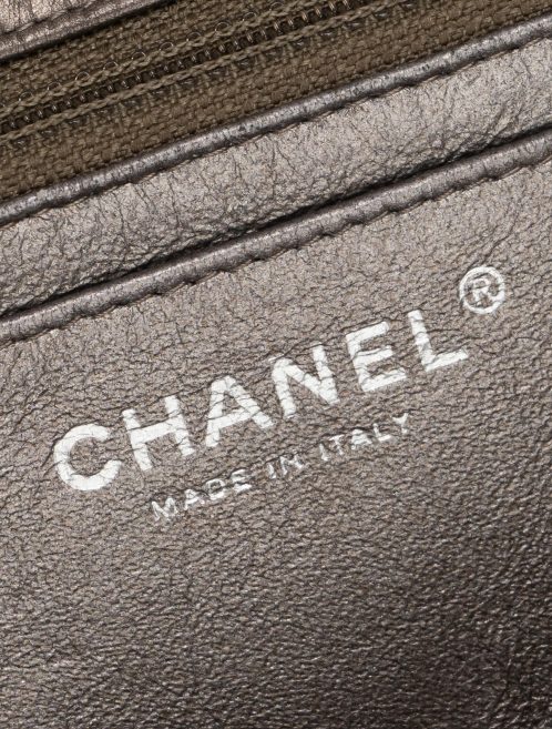 Chanel Timeless Mini Square Lamb Grey Metallic