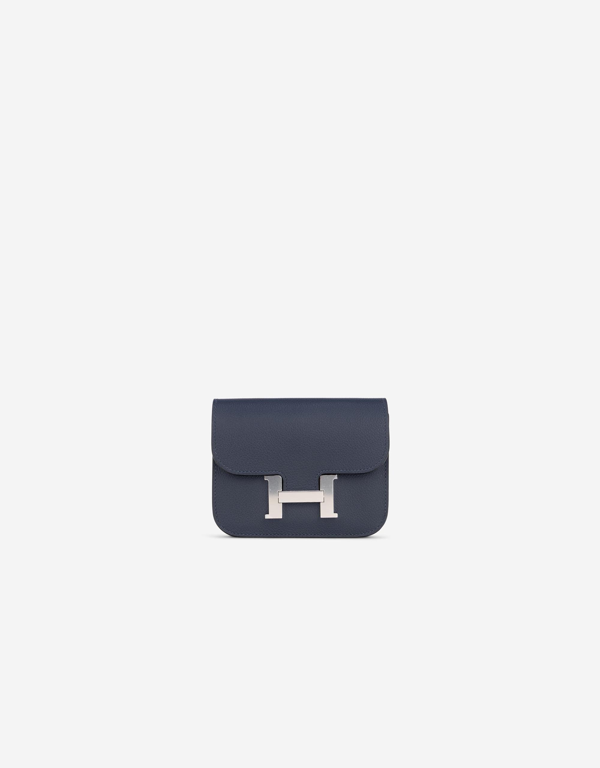 Hermès Constance Portefeuille Ceinture Slim Evercolor Bleu Nuit
