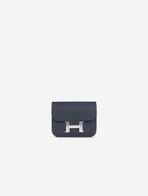 Pre-owned Hermès bag Constance Portefeuille Slim Belt Bag Evercolor Blue Nuit Blue | Sell your designer bag on Saclab.com