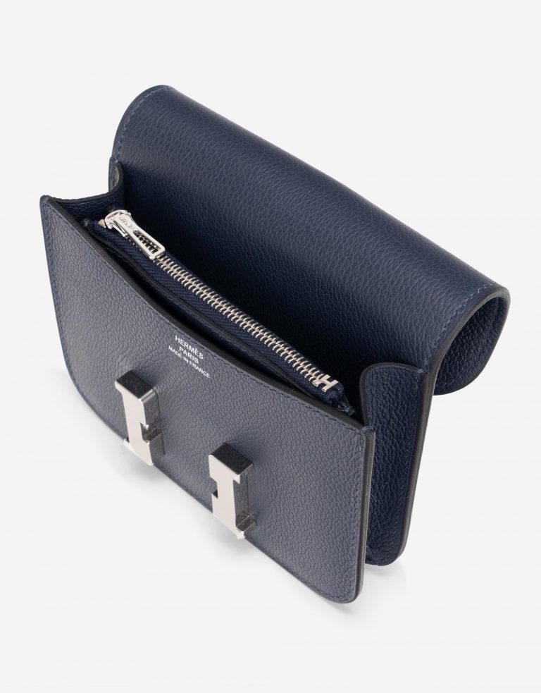 Hermès Constance Portefeuille Slim Evercolor Blue Nuit