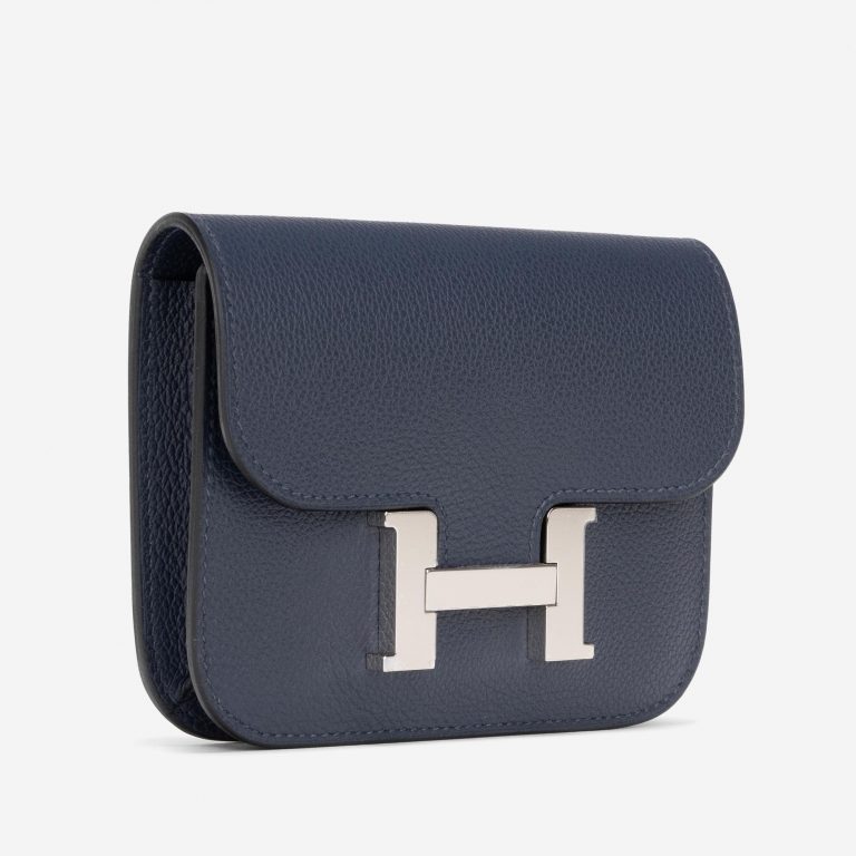 Hermès Constance Portefeuille Slim Evercolor Blue Nuit