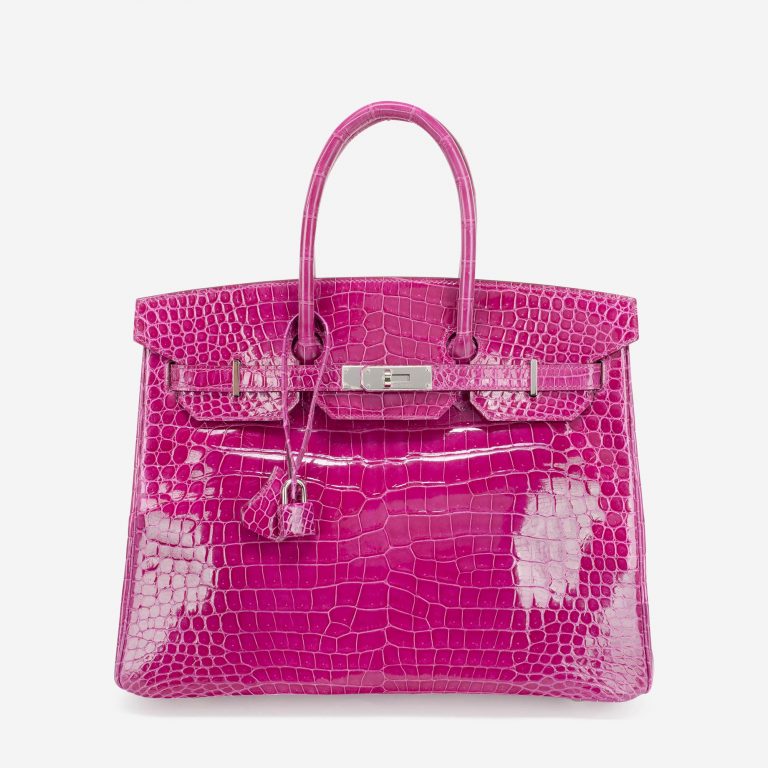 Hermès Birkin 35 Porosus Crocodile Rose Scheherazade