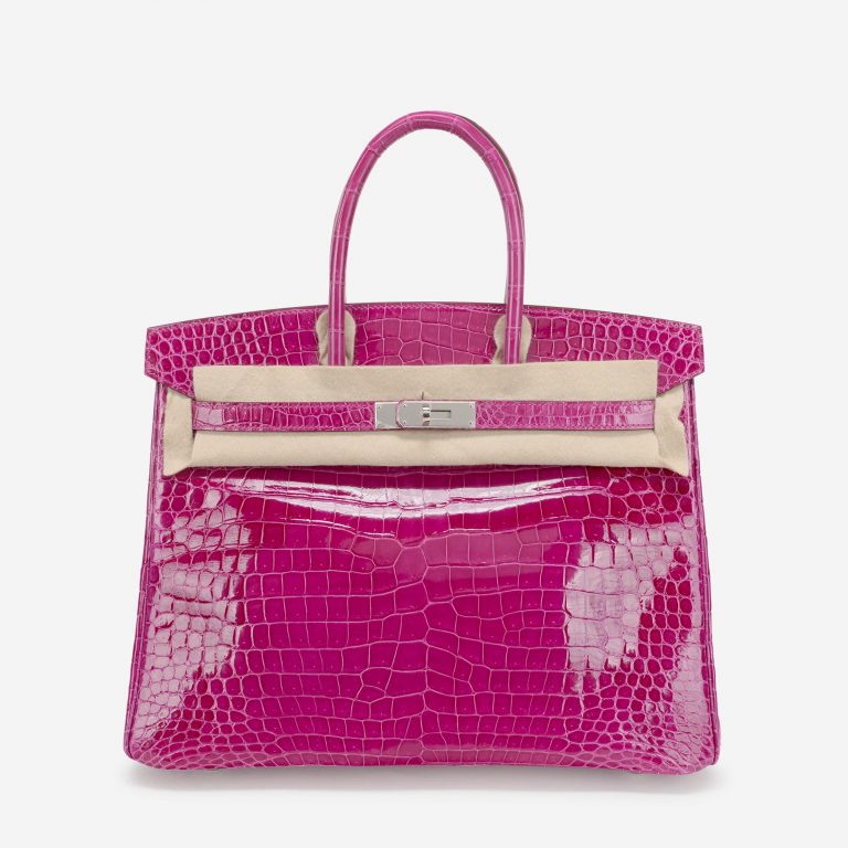 Hermès Birkin 35 Porosus Crocodile Rose Scheherazade