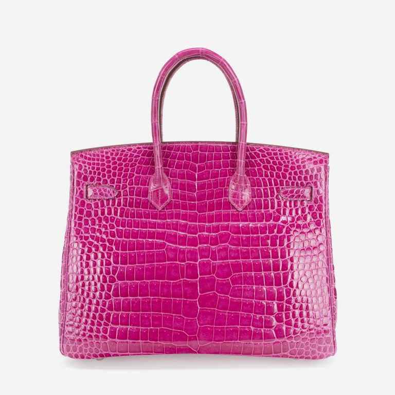 Hermès Birkin 35 Porosus Crocodile Rose Scheherazade