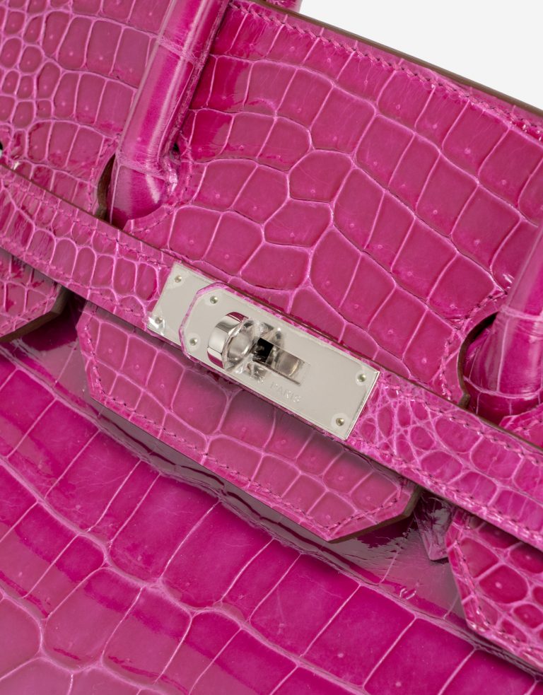 Pre-owned Hermès bag Birkin 35 Porosus Crocodile Rose Scheherazade Pink | Sell your designer bag on Saclab.com