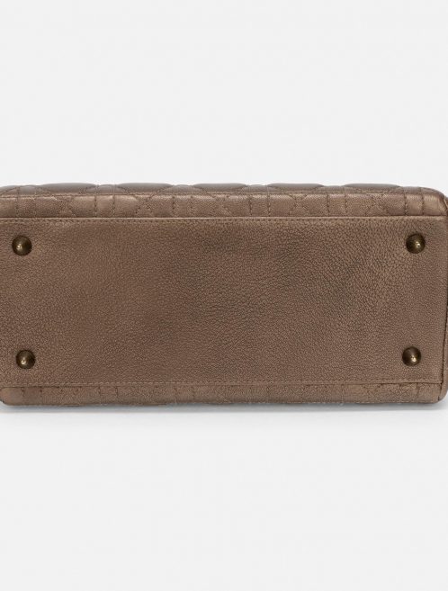 Pre-owned Dior bag Lady Medium Lamb Gold Gold | Sell your designer bag on Saclab.com