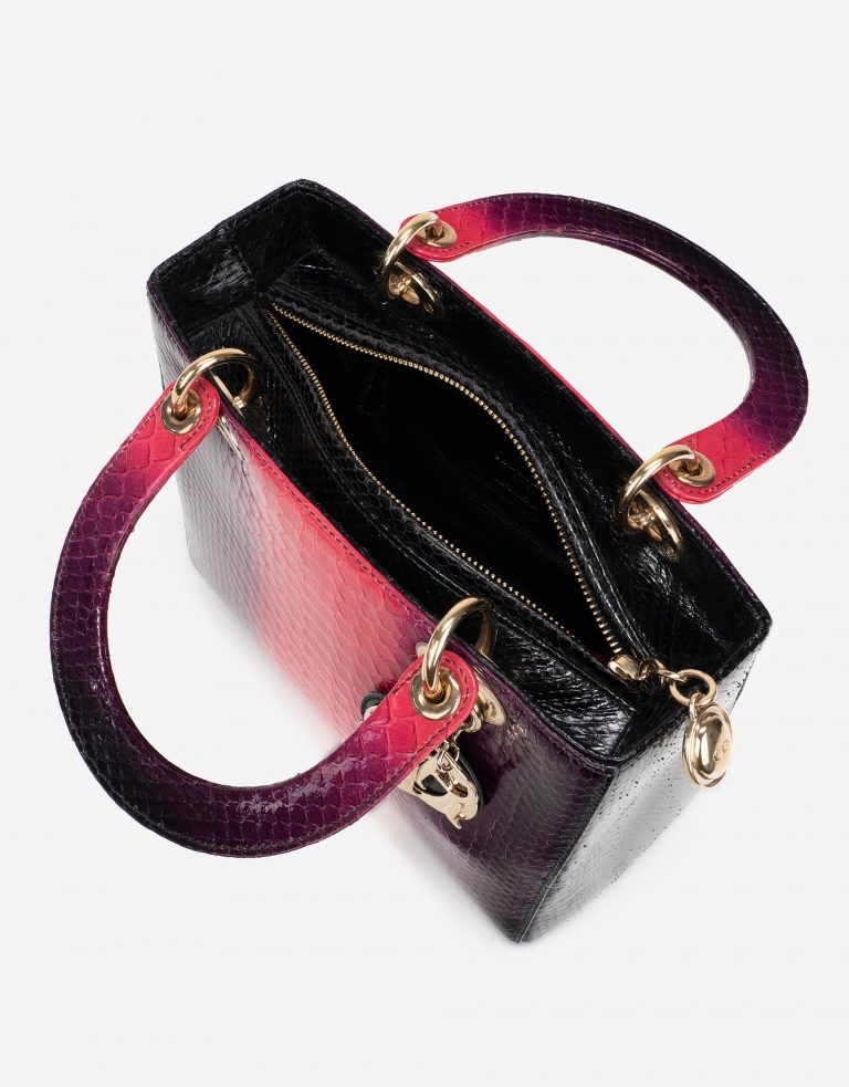 Pre-owned Dior bag Lady Medium Python Pink Pink | Sell your designer bag on Saclab.com