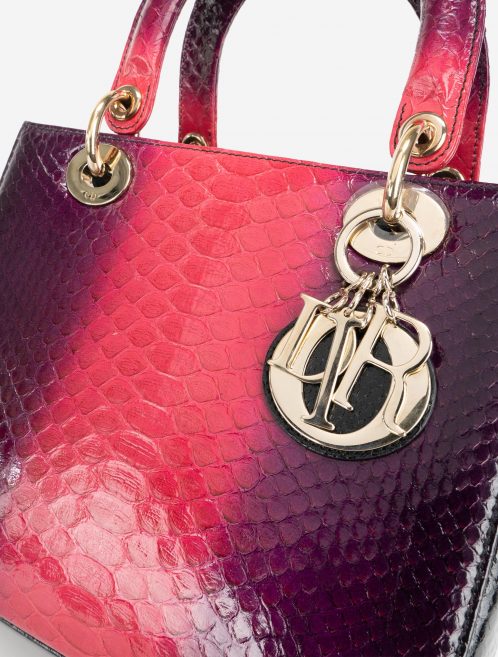 Pre-owned Dior bag Lady Medium Python Pink Pink | Sell your designer bag on Saclab.com