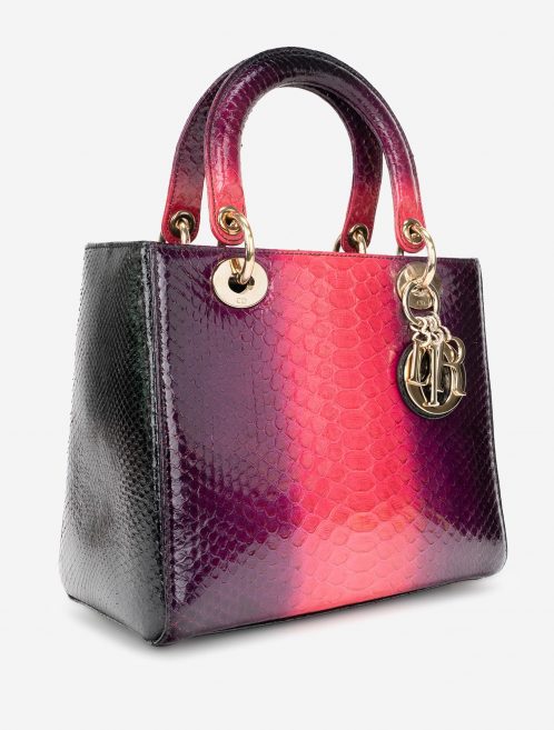 Pre-owned Dior bag Lady Medium Python Pink Pink | Sell your designer bag on Saclab.com