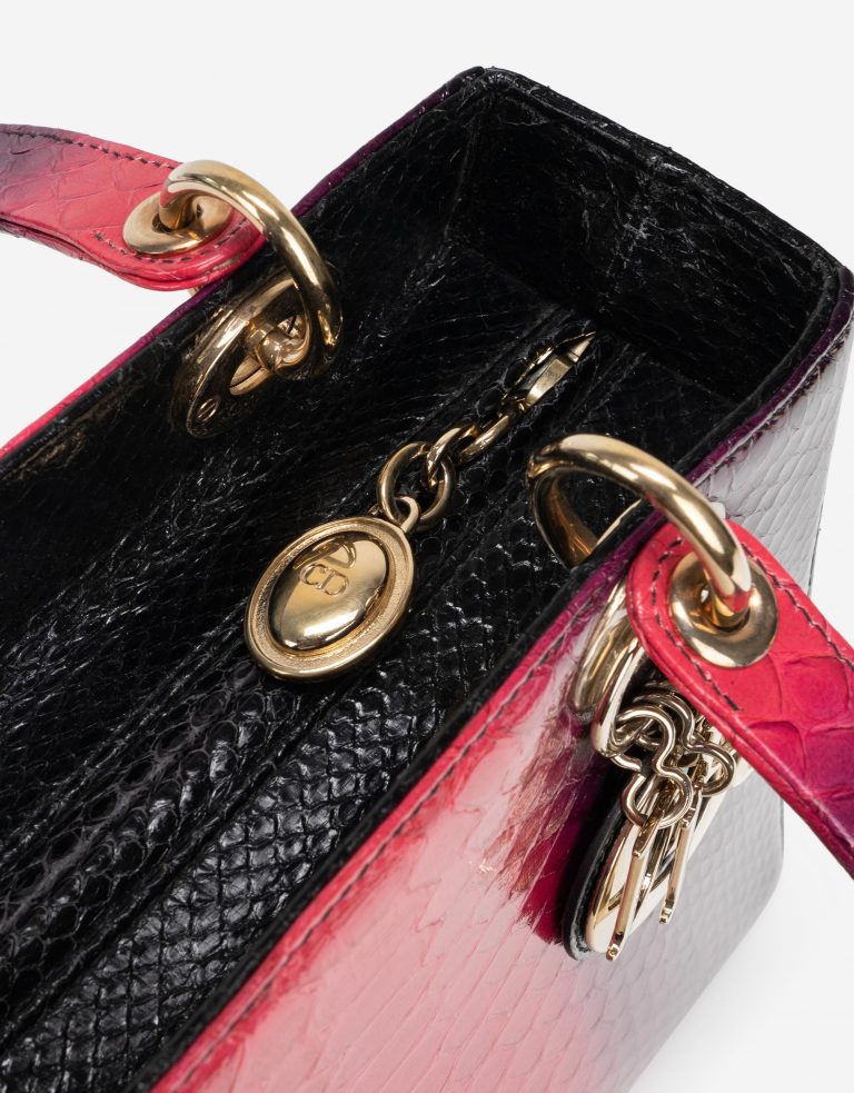 pre-loved Lady Dior Medium Python Pink SACLÀB
